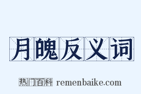 月魄反义词是什么意思的图片